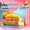 Holiday snack gift set with Asian cookies, pineapple tarts, jerky and Nian Gao for Christmas 2025