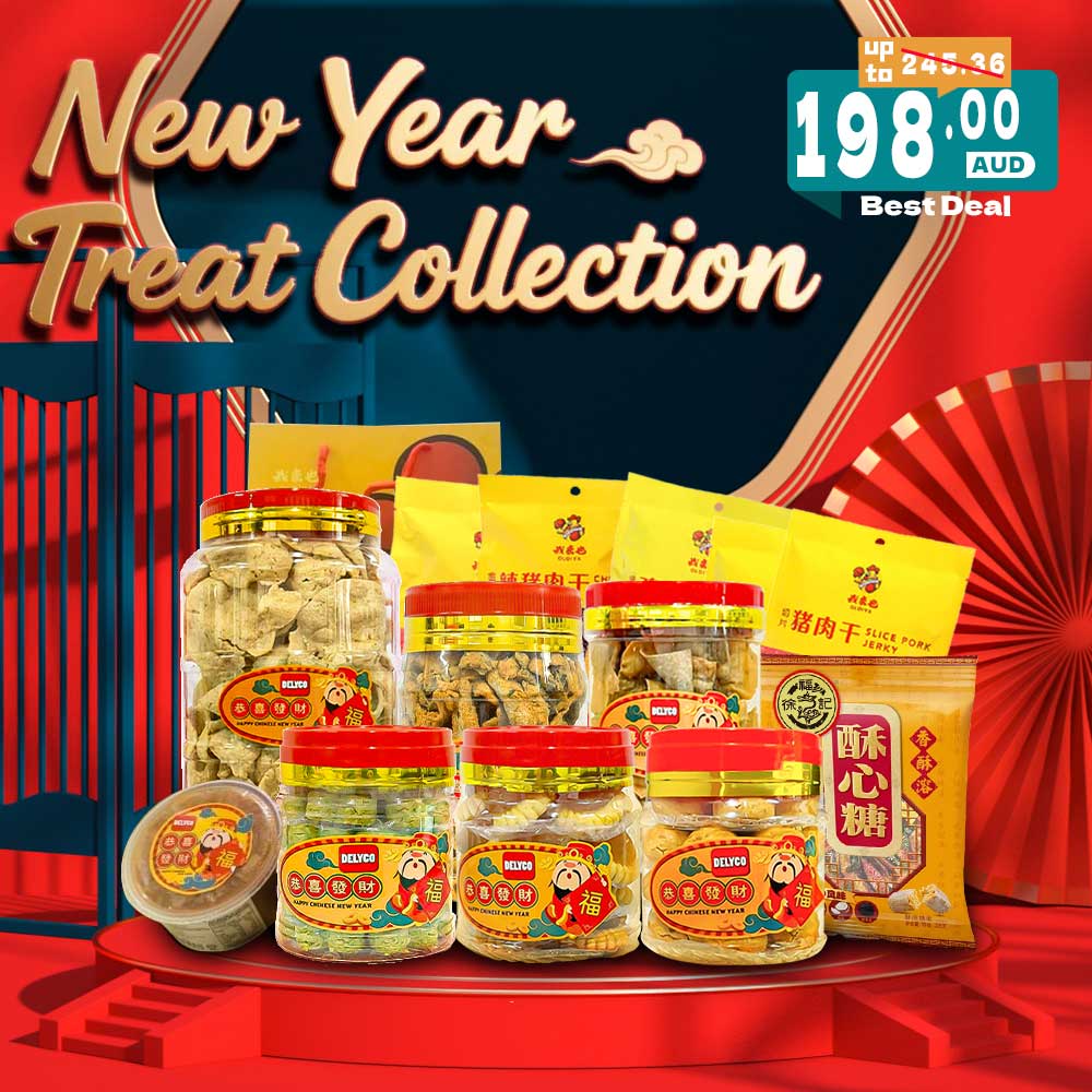 Chinese New Year CNY Snack Bundle New Year Biscuit Set Bak Kwa Meat Jerky Set Nian Gao Festive Cookies $198