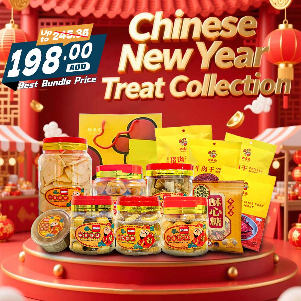 Chinese New Year CNY Snack Bundle New Year Biscuit Set Bak Kwa Meat Jerky Set Nian Gao Festive Cookies $198