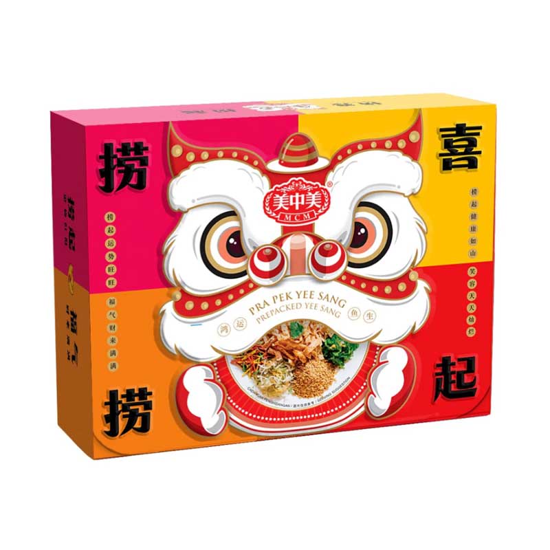 MCM Prepack Yee Sang (Red Box) 600g Prosperity Salmon Fish Toss for Reunion Dinner Celebration For 8 – 10 Persons Serving