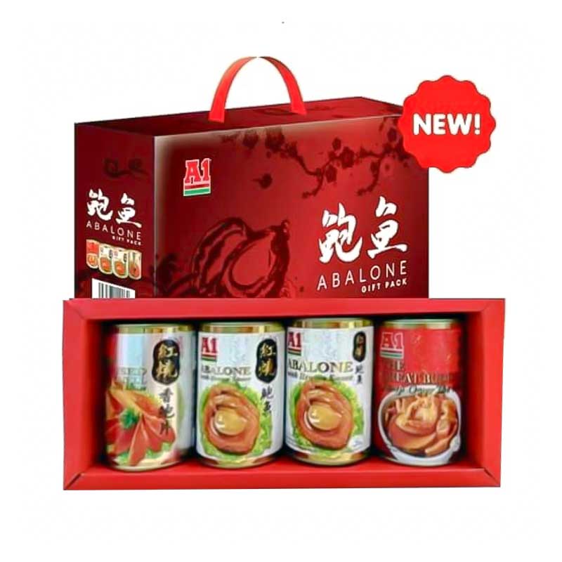 A1 Premium Abalone Gift Box – Luxury Abalone Festive Hamper Chinese New Year Gift Set Ready-to-Eat Seafood