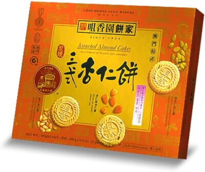 Choi Heong Yuen Macau Almond Cookies Assorted 450g with Almond Pine Nut and Pumpkin Seed flavours in Australia