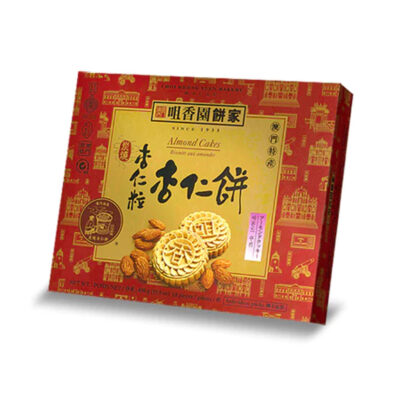 Choi Heong Yuen Almond Cakes 300g individually wrapped Macau almond biscuits with almond bits 咀香园杏仁粒杏仁饼 Australia