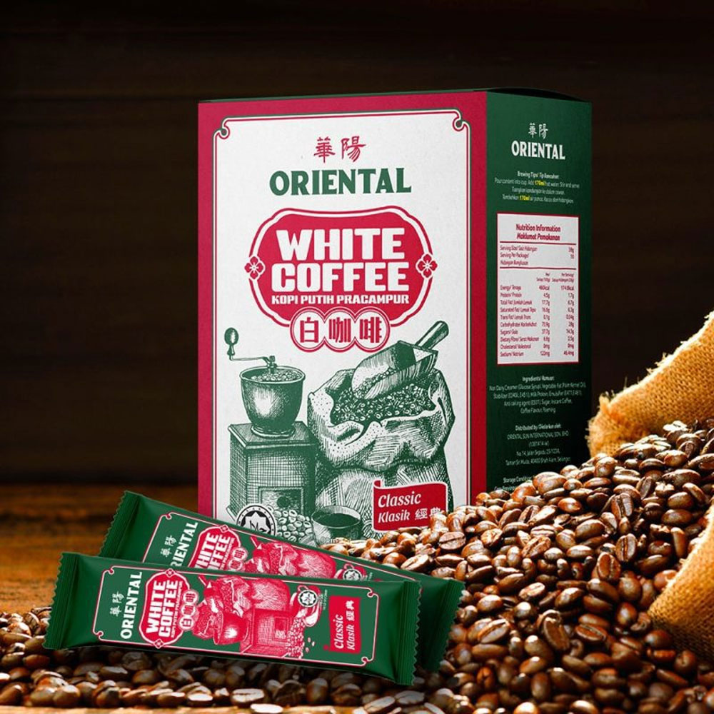 Oriental Kopi White Coffee Classic 38g x 10 Sachets – Premium Instant White Coffee – Authentic Malaysian Taste
